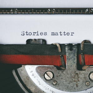 Stories matte, typewriter, story
